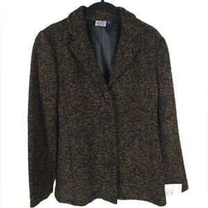 NWT KEREN Hart WOOL Blend Lined Jacket Coat Blazer 4 Button with Pockets Size XS